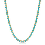Tennis Necklace | Blue Opal