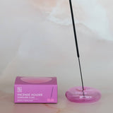 Bubble Incense Holder | Orchid Pink Glass