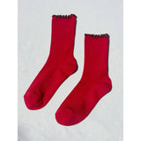 Ruffled Socks | Paprika + Brown