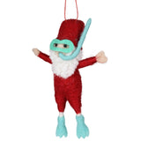 Snorkeling Santa Ornament