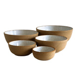 Ceramic Nesting Bowls | White + Nude