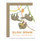Sloth Birthday Card
