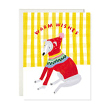 Warm Whippet Christmas Card