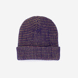 Grid Knit Beanie | Indigo
