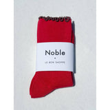 Ruffled Socks | Paprika + Brown