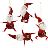 Felt Yoga Santa Ornament | Assorted