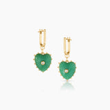 Isabel Chrysoprase Heart Earrings