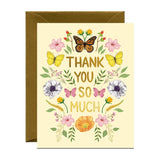 Wildflowers + Butterflies Thank You Card