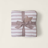 Organic Cotton Striped Toddler Quilt | Faded Rose