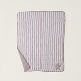 Organic Cotton Striped Toddler Quilt | Faded Rose