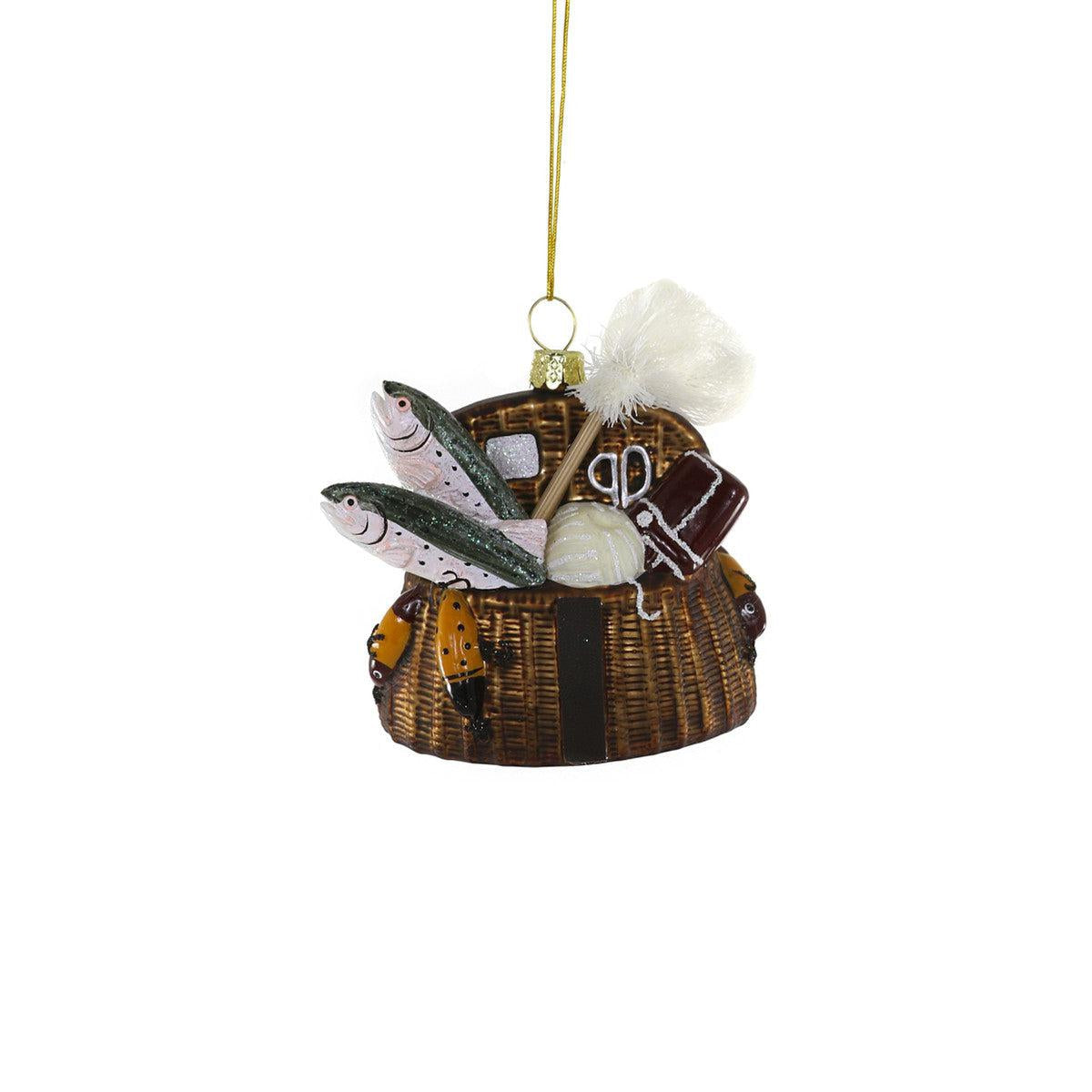 Vintage Fishing Creel Ornament – Burro