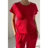 Pointelle Babe Tee | Red Apple