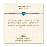 I Heart You Bracelet | Amber + Teal