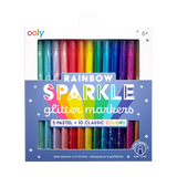 Rainbow Sparkle Glitter Markers | Set Of 15