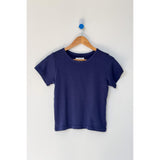 Pointelle Babe Tee | Navy