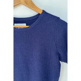 Pointelle Babe Tee | Navy