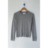 Pointelle Fundamental Tee | Melange Grey