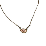 Evil Eye Necklace | Pink Opal + Pink Tourmaline
