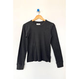 Pointelle Fundamental Tee | Charcoal