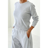 Pointelle Fundamental Tee | Icy Grey