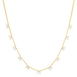 Gold Vermeil Chain with Tiny Pearl Stations