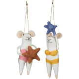 Mouse with Starfish Ornament | Assorted