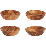 Olive Wood Pinch Bowls | Set of 4