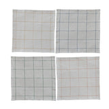 Set of 4 Linen Napkins | Grid