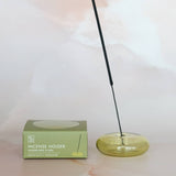 Bubble Incense Holder | Martini Olive Glass
