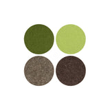 Bierfilzl Round Felt Coaster 4 Pack | Forest