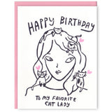 Cat Lady Birthday Card