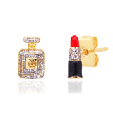 Lipstick + Perfume Studs