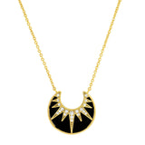 Art Deco Sunburst Necklace | Onyx
