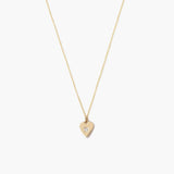 14k Gold Dainty Heart Necklace
