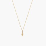 14k Gold Dainty Mushroom Necklace