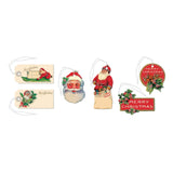 Vintage Santa Glitter Gift Tags