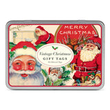 Vintage Santa Glitter Gift Tags