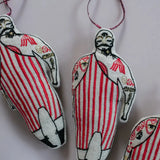 Tattooed Strong Man | Cotton Ornament