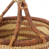 Caramel Diamond Handwoven Decorative Bolga Basket