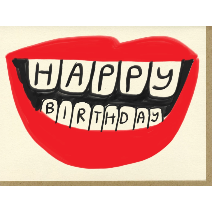 birthday lips A2 card