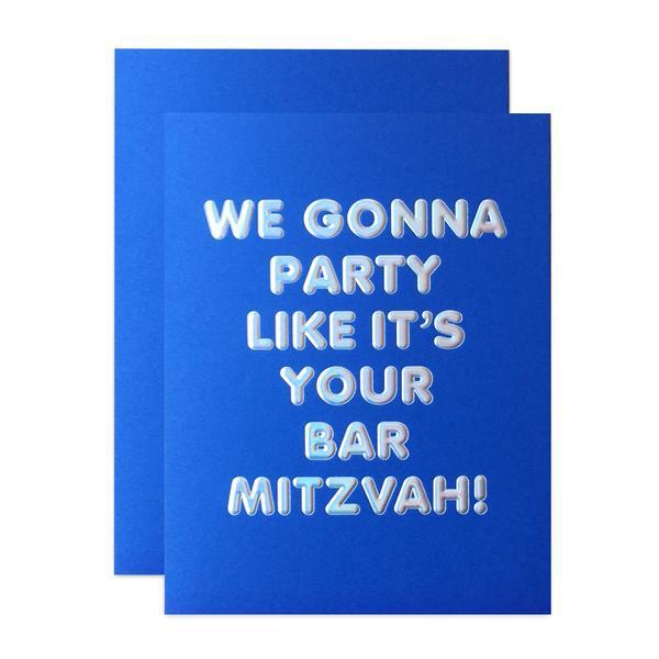 bar mitzvah party card