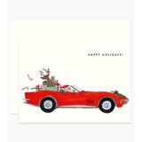 Santa Corvette Card