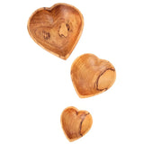 Wild Olive Wood Nesting Heart Bowl