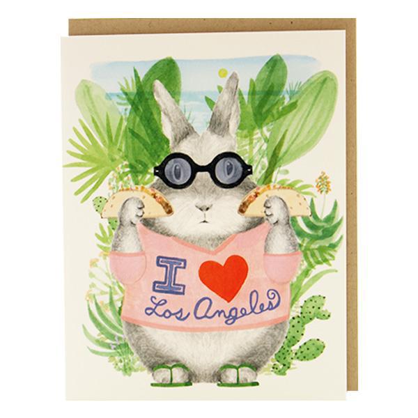 la bunny with tacos card