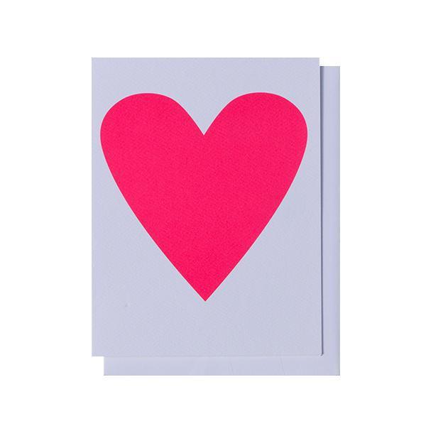 neon heart card