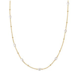 Baroque Pearl Station Necklace