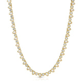 Teardrop Tennis Necklace | White Opal