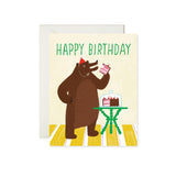 Bear Eats Cake Birthday Card