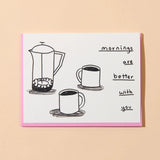 Coffee Cup Mornings Card