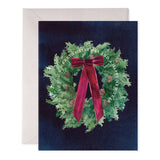 Velvet Bow Wreath Boxed Notes